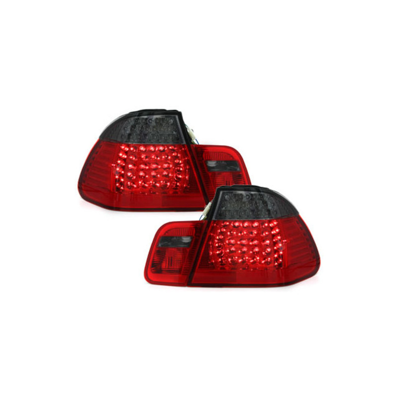 Carbonteile Tuning LED Rückleuchten für BMW 3er E46 VFL Limousine 4 Türen 98–01 Roter Rauch