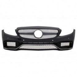 Carbonteile Tuning Stoßstange Vorne Front Frontstoßstange mit Grill für Mercedes C-Klasse W205 S205 A205 C205 14-20 nicht C63...