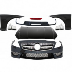 Pièces en carbone Tuning Bodykit für Mercedes CLS W218 C218 11-17 Stoßstange Endrohre CLS63 Look